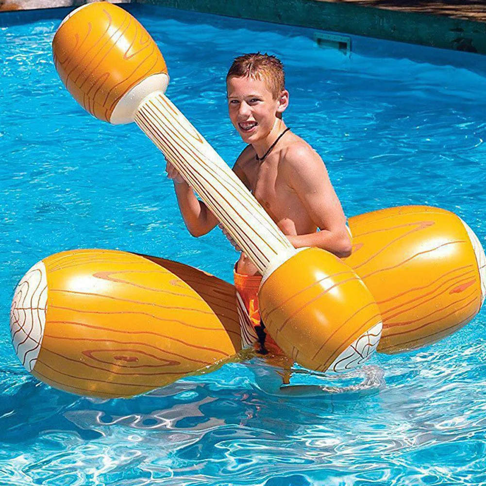 

Brand New Water Game Useful Summer Swimming Ring Swimming Floating Row 180cm*120cm 2pcs Durable Eco-friendly PVC