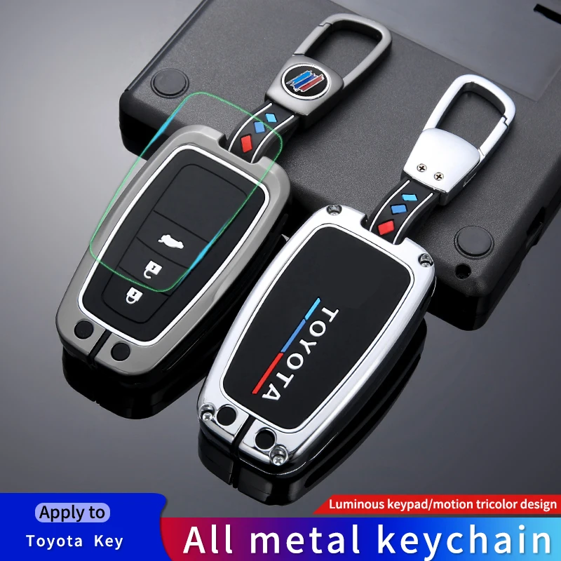 

Zinc Alloy Car Key Case Cover For Toyota Prius Camry Corolla C-HR CHR RAV4 Prado 2018 Highlander Car Accessories Keychain Covers