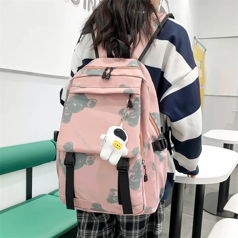 Женский многофункциональный рюкзак KAFVNIE для девочек-подростков, сумки для ноутбука для девочек, Студенческая сумка на плечо, школьный портф...