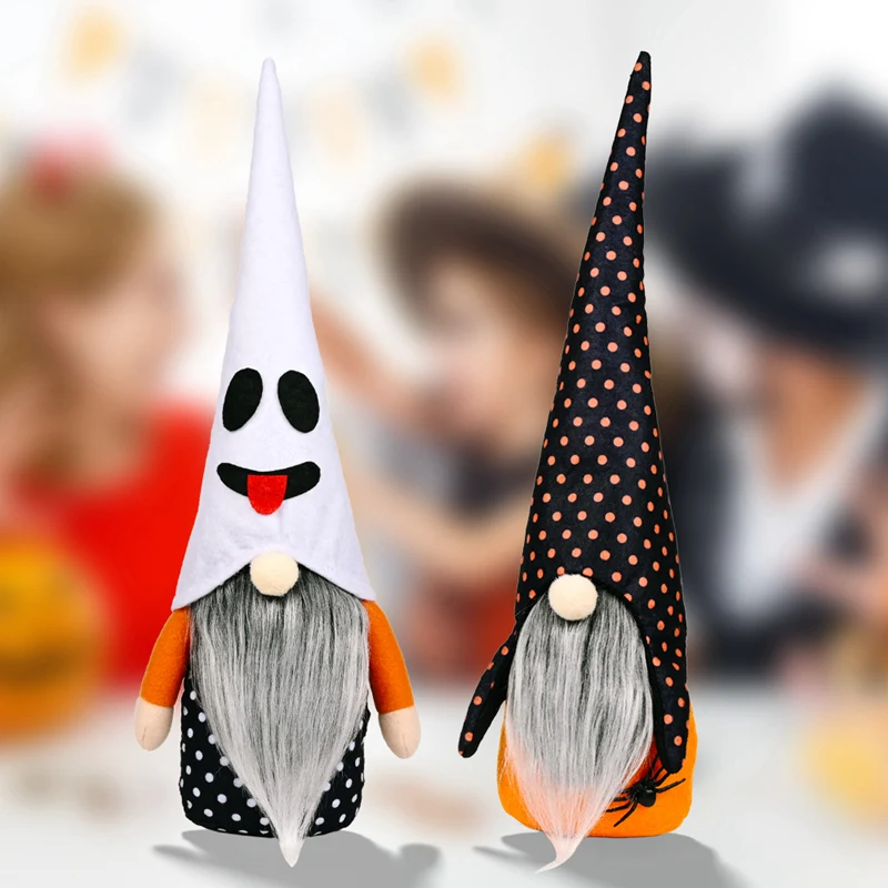 

LuanQI Halloween Faceless Dwarf Doll With Pointed Hat Halloween Trick Or Treat Party Ornament Ghost Festival Props Dress Up