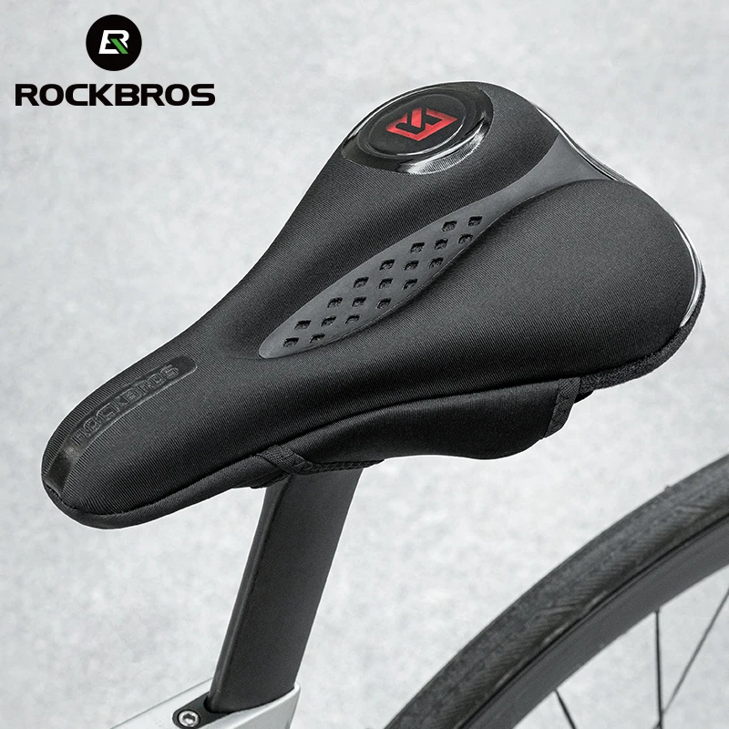 

ROCKBROS Bicycle Saddle Comfortable Bike Seat Cover Hollow Breathable Foam Silicone Sponge Saddle Cover Cycling Accessories