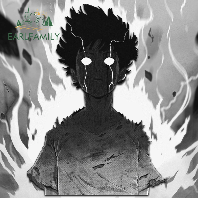 Автомобильные наклейки EARLFAMILY 13 см Mob психоделический 100 аниме разбивание личности Водонепроницаемая Наклейка окна бампер мотоцикл Стайлинг автомобиля