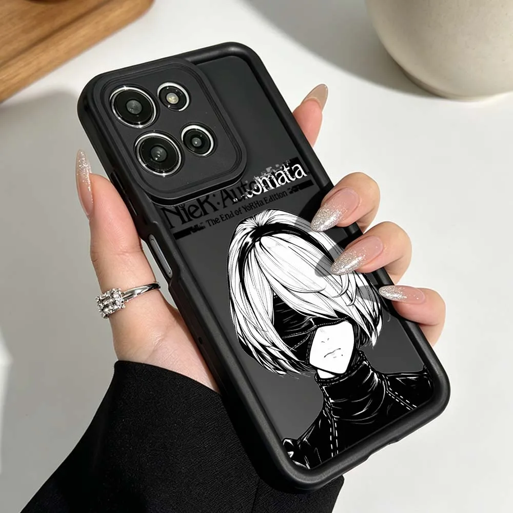 Фото Чехол для телефона NieR Automata Anime для Motorola Moto G86 G85 G75 G56 G06 Edge 70 60 50 Fusion Eye Ladder, силиконовый чехол №3