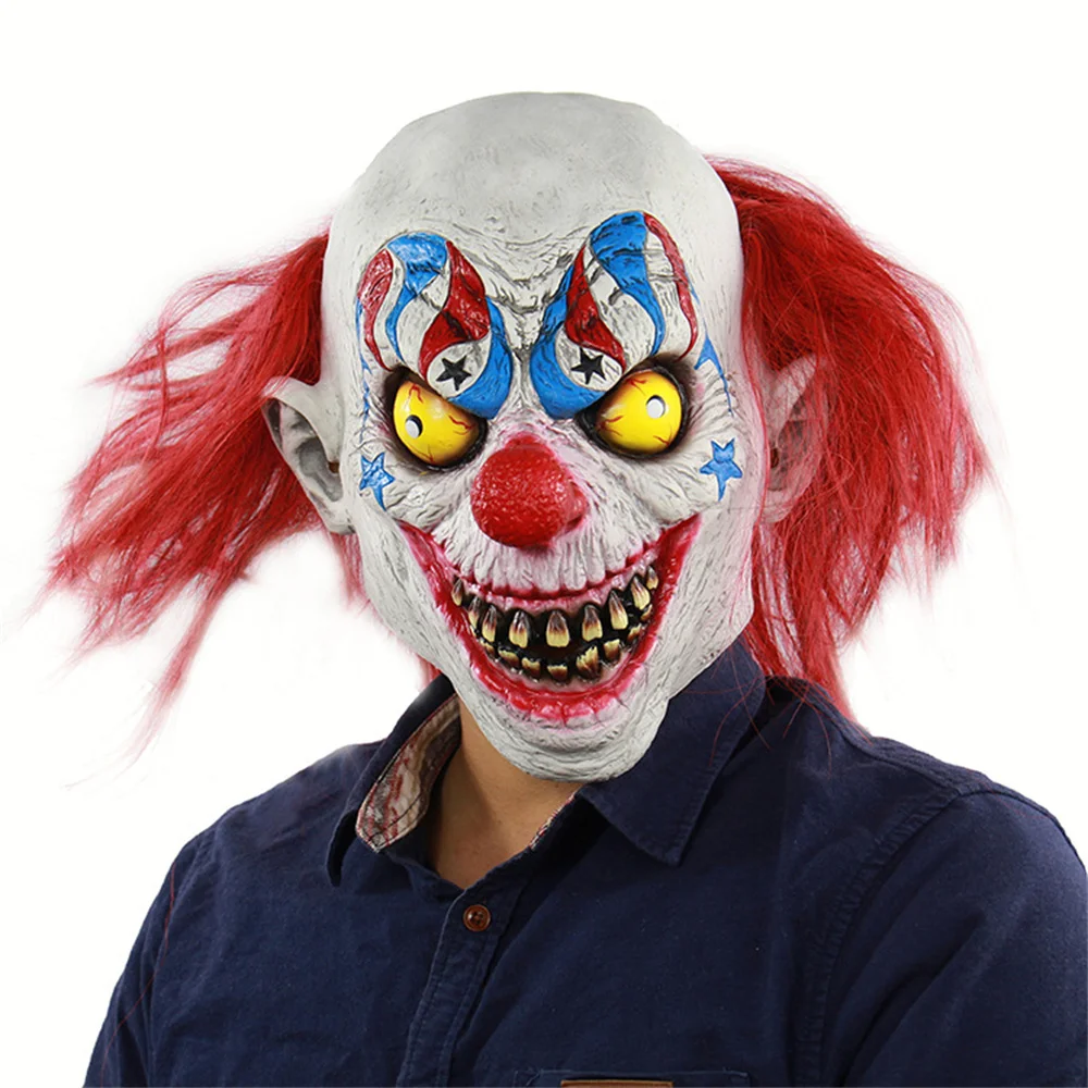 

Circus Joker Headgear Ball Performance Party Trick Horror Mask Bar Secret Room Escape Prop cosplay Prop