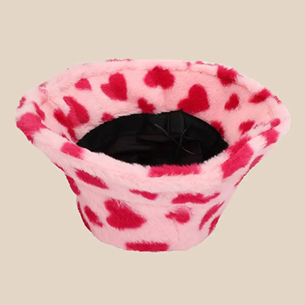 Женская корейская розовая шерстяная панама утолщенная теплая шляпа-ведро с