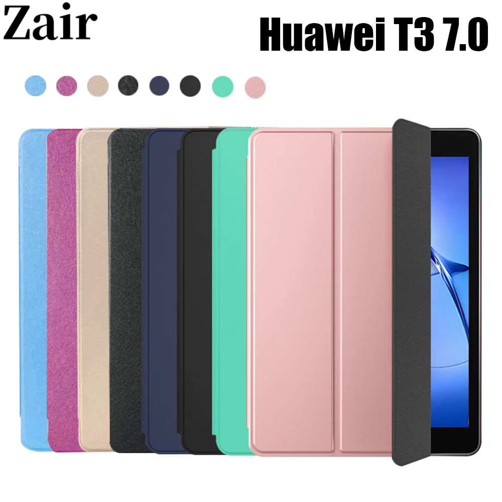 

Tri-fold Case For Huawei Mediapad T3 7.0 3G BG2-U01/U03 PU Leather Smart Back Cover Funda For Huawei T3 7.0 Wifi BG2-W09 Cover