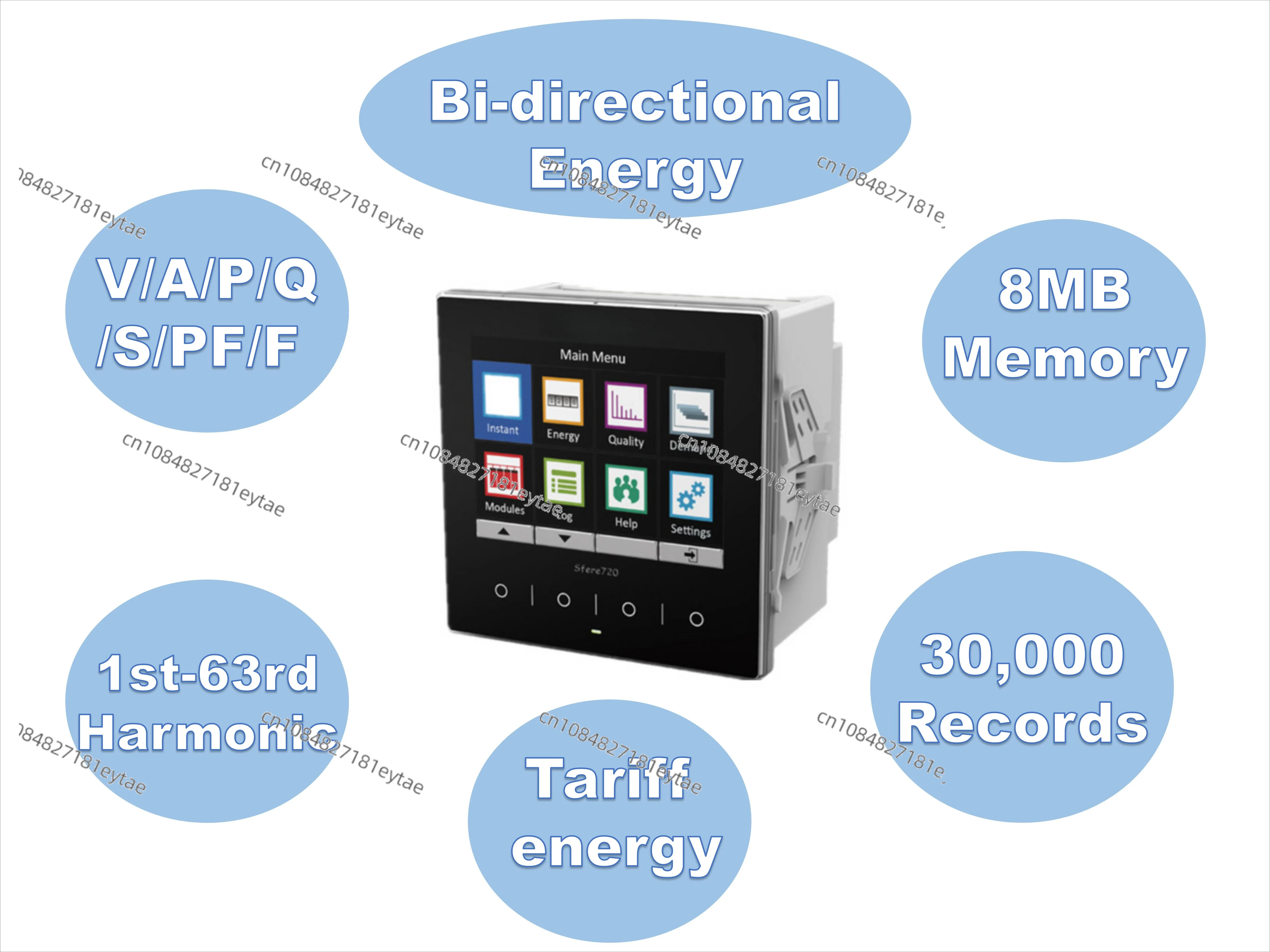 Цифровая сеть RS485 TCP/IP M-bus BACnet 0 2S многофункциональный анализатор мощности PQM