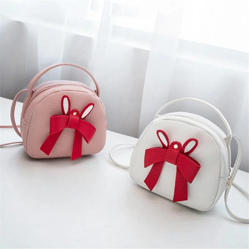 

2021 Girl Coin Purse Handbag Children Wallet Small Coin Box Bag Cute Bow Kid Money Bag Baby Shoulder Bag Purse