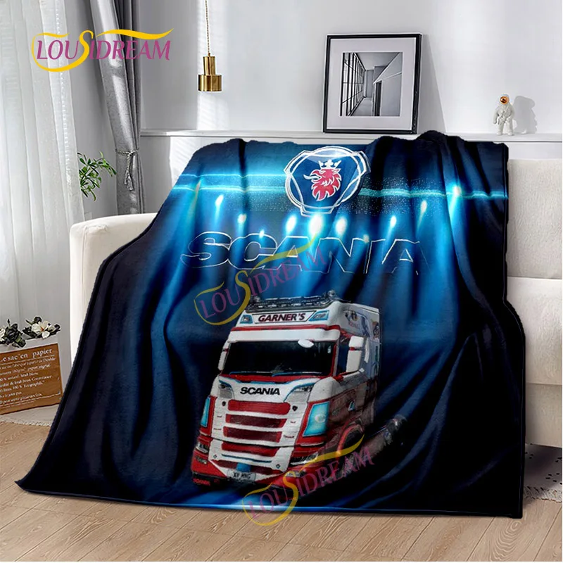 

Truck hobby Scania 3D printing flannel blanket Fashion blanket Children adult Sofa bed blanket Home office blanket