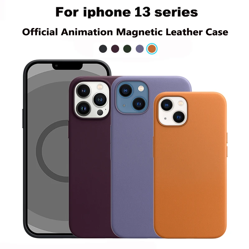 

Оригинальный Роскошный кожаный всплывающий Магнитный чехол с анимацией для iPhone 13 12 Pro Max для Apple 13 12 Mini зарядный чехол для телефона