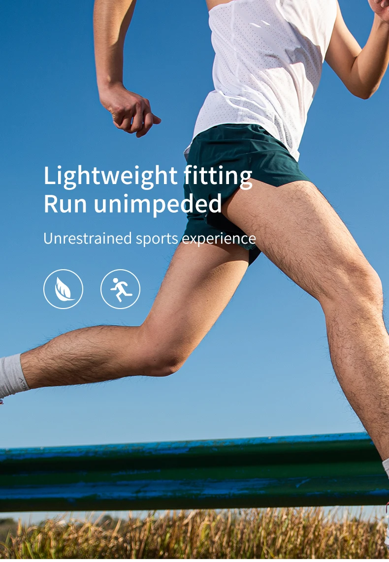 AONIJIE FM5153 New Man Male Quick Drying Sports Shorts Elastic Waistband Boxer with Back Pocket for Daily Running Gym Exercise