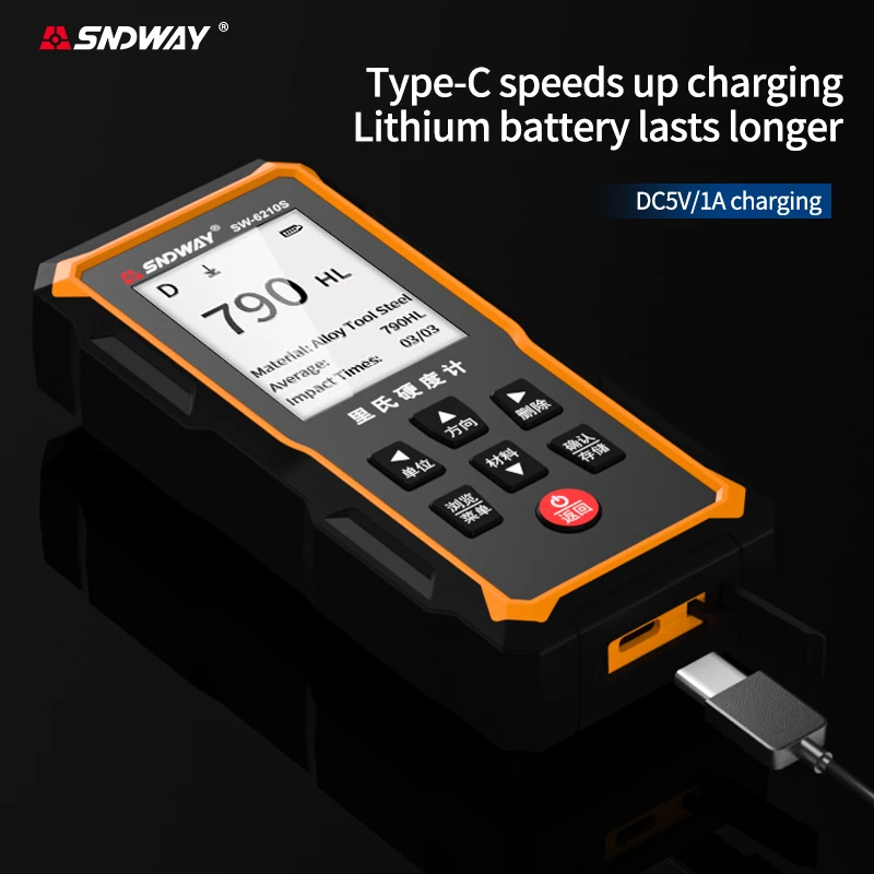 

SNDWAY Hardness Tester SW-6210S 170~960HLD HL HB HR(ABC) HV HS Multidirectional Metal Gold Stainless Steel Durometer Metro Tools
