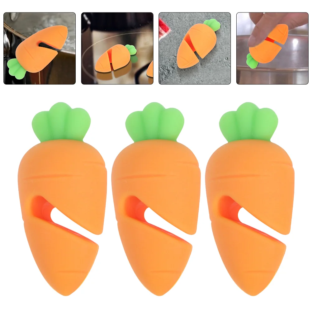 

Lid Lifters Boil Spill Pot Silicone Proof Stopper Lifter Holder Carrot Stoppers Over Kitchen Standsoup Restaurant Cartoon Pan