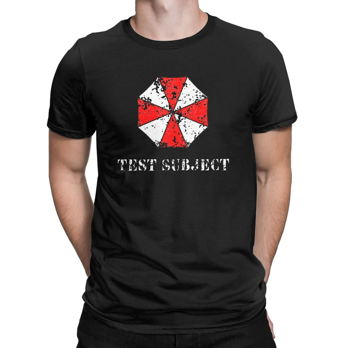 

Casual Umbrella Corporation Test Subject T-Shirt for Men Crew Neck Cotton T Shirt Short Sleeve Tees Summer Tops