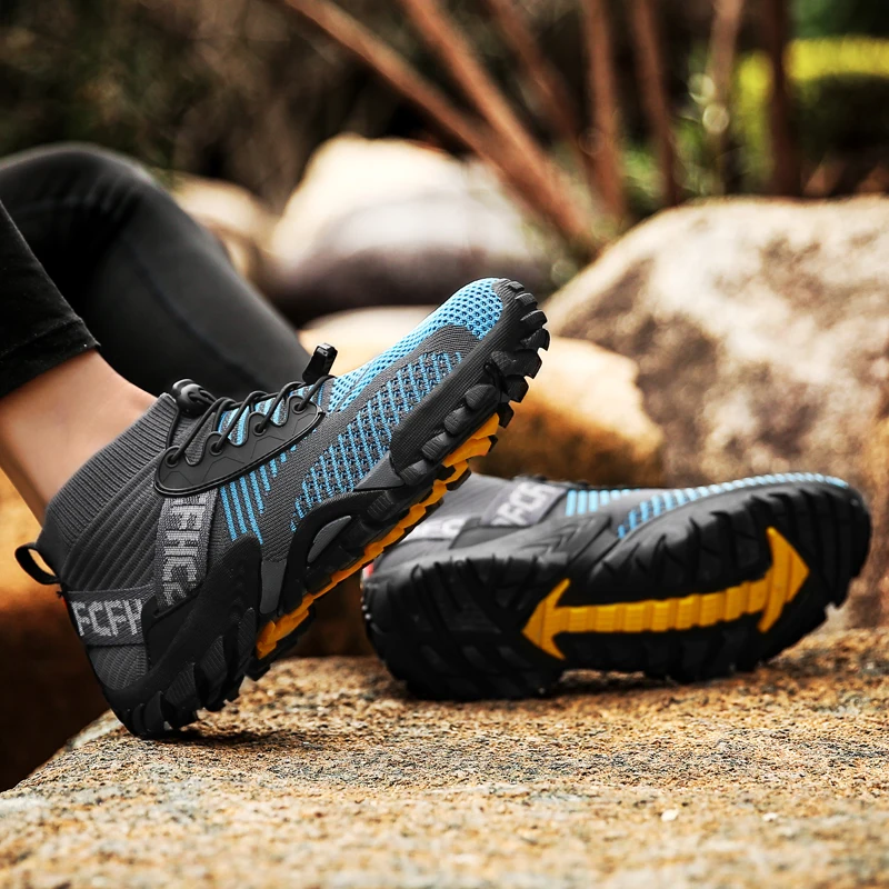 JIEMIAO High Quality Men Trekking Fishing Hiking Shoes Women Comfortable Breathable Outdoor Camping Tourism Sneakers Size 36-47