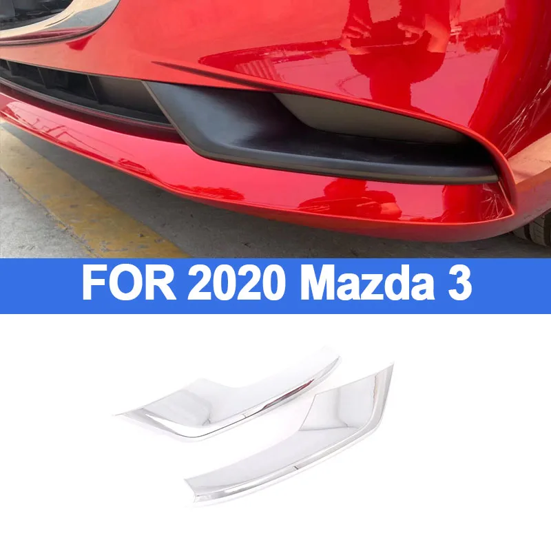 Фото Декоративная накладка на передние противотуманные фары для Mazda 3 2020 года, внешние автомобильные детали для украшения поверхности передних противотуманных фар №1