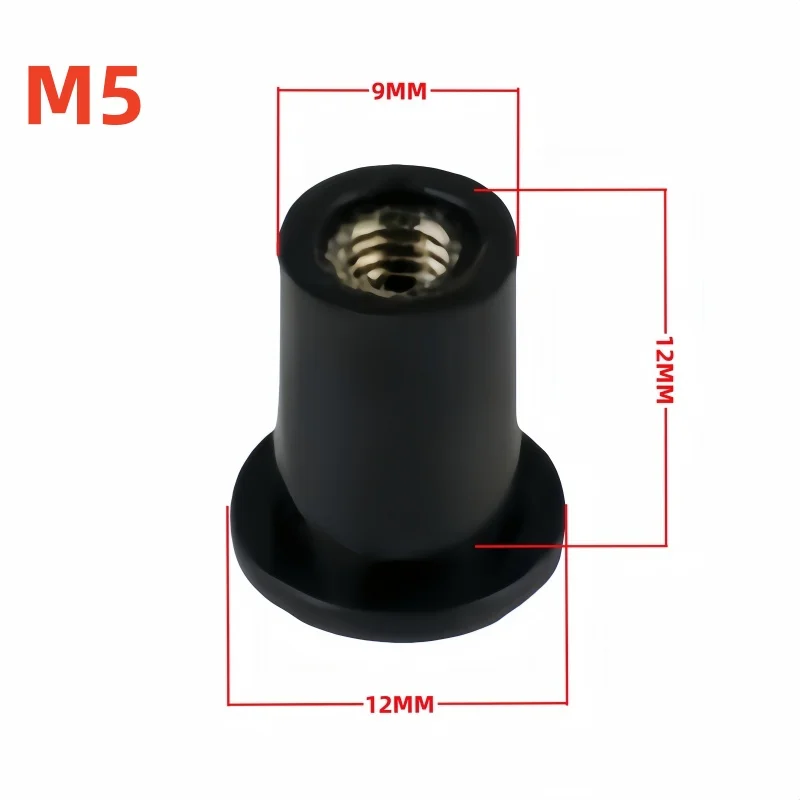 10 шт. M5 M6 болты для лобового стекла мотоцикла винты метрическая резиновая гайка