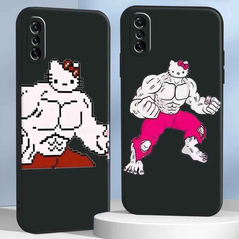 

Чехол для телефона с рисунком Hello Kitty для Xiaomi POCO X3 Pro M3 Pro NFC F3 GT, роскошный Ультрачерный корпус Funda Coque Carcasa