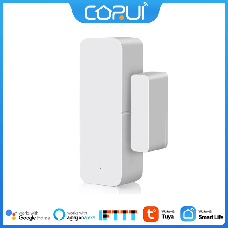 

Умный дверной магнитный детектор сигнализации CoRui Tuya с Wi-Fi, независимый магнитный датчик Smart Life, работа с Google Home