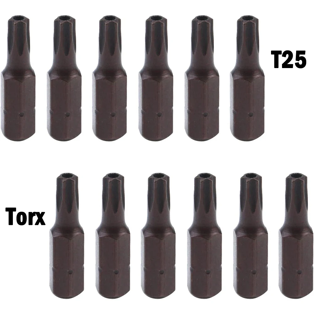 

12 шт., шестигранная отвертка T25 Torx 1/4 дюйма