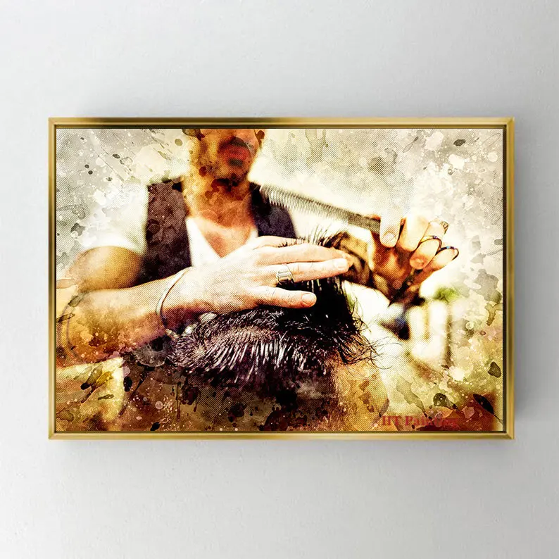 

Классический винтажный постер для парикмахерской