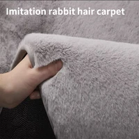 thickened imitation rabbit hair carpet livingroom bedroom kids room floor rug for tea table simple long wool bedside rugs