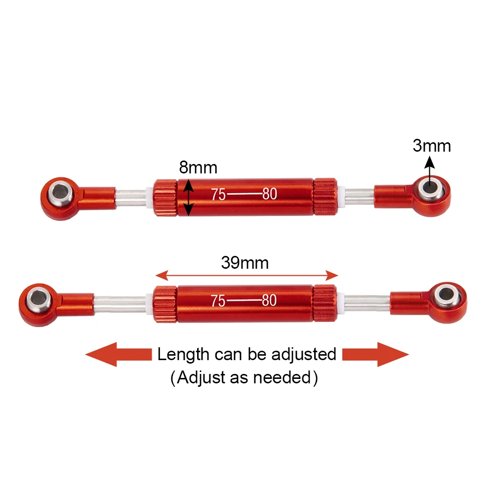 AXSPEED металлический 75-80 мм 95-100 регулируемая рулевая тяга сервопривода для 1/10 RC