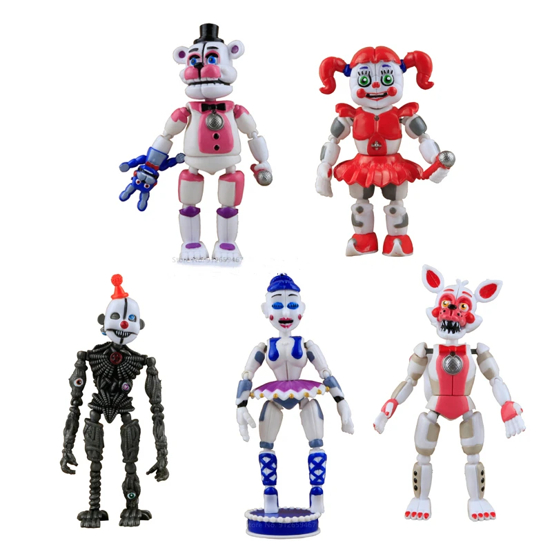 

5pcs FNAF PVC Toys 15cm FNAF Figure FNAF Toys Sister Location Funtime Foxy Ballora Puppet Figure Freddy PVC Action Figure Toys