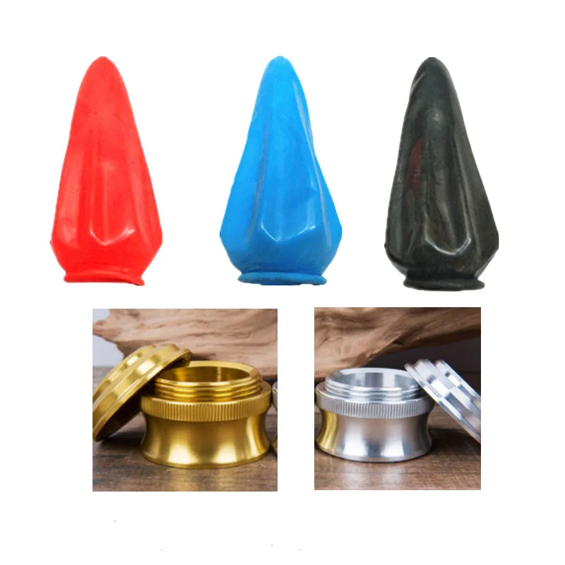 

Outdoor Slingshot Cup+Aluminum alloy Rigid Head Cap 13cm Soft Elastic Latex Pocket Shooting Hunting Outdoor Tactical Pouch Gear
