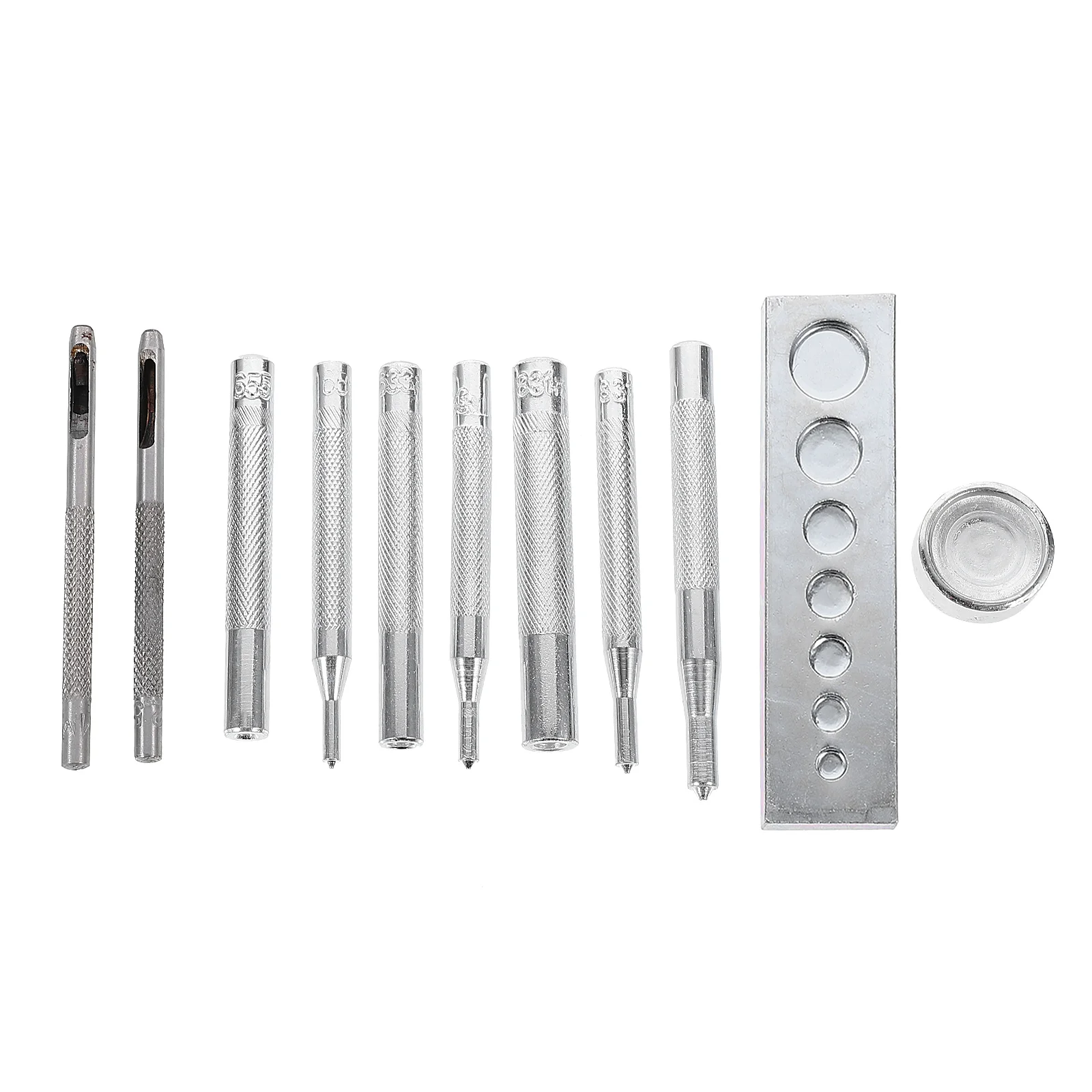 

Kit Punch Tool Hole Snap Rivets Snapspunching Button Fasteners Leathercraft Installation Watch Round Tools Base Puncher Belt