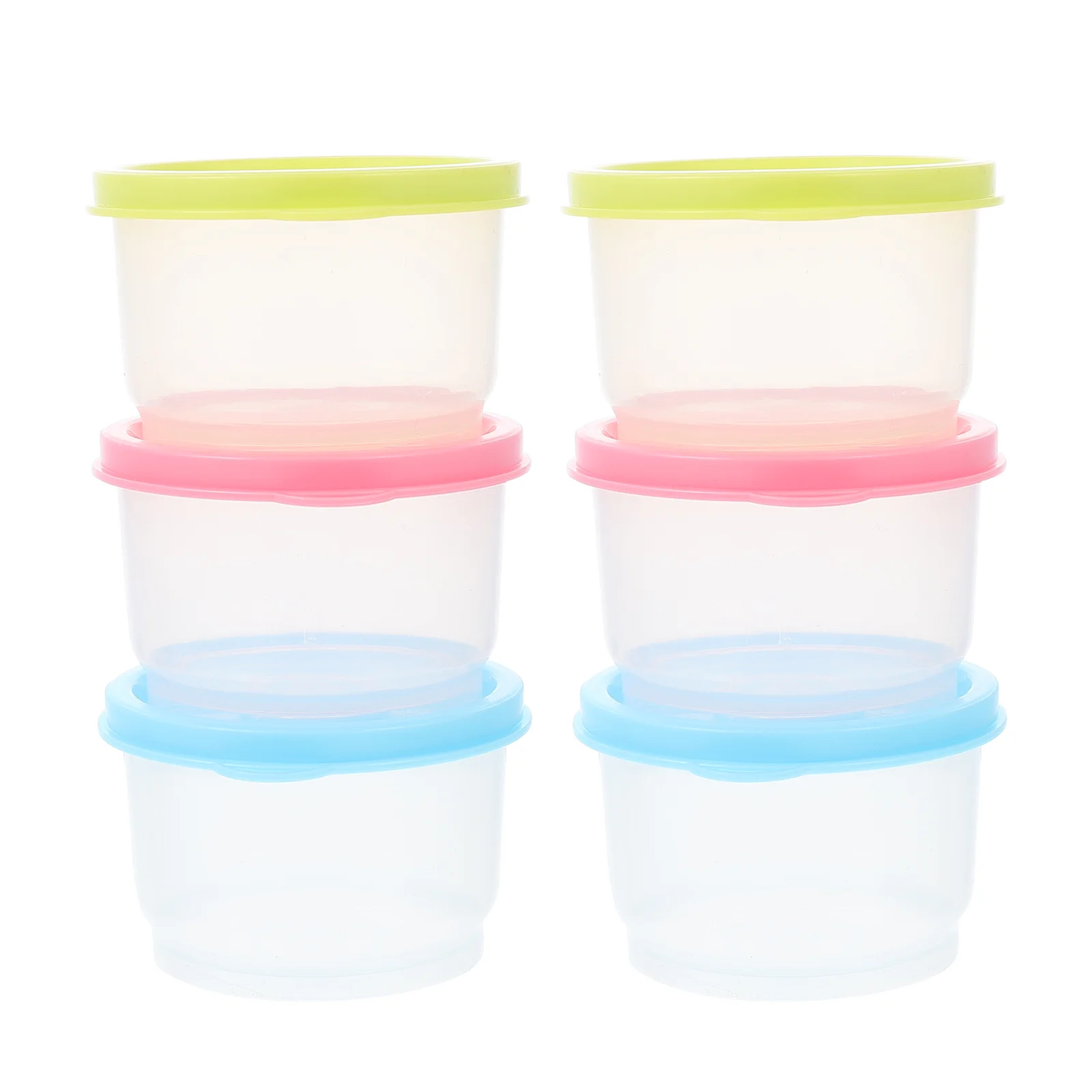 

6pcs Storage Box Condiment Sauce Containers Salad Dressing Container Portion Container Pudding Cup Baby Food Jars with Lids
