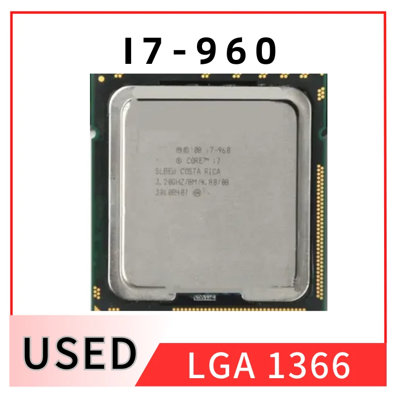

Core I7 960 Processor 3.2GHz Quad Core LGA 1366 130W 8M Cache Desktop i7-960 CPU