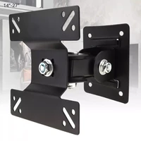 universal 15kg adjustable tv wall mount bracket flat panel tv frame support 180 degree rotation with small wrench for 14 27 inch