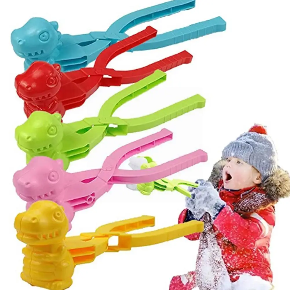 

Dinosaur Shaped Snowball Maker Clip Children Outdoor Plastic Winter Sand Mold Tool For Snowball Fight Outdoor Sports Toy I7e7