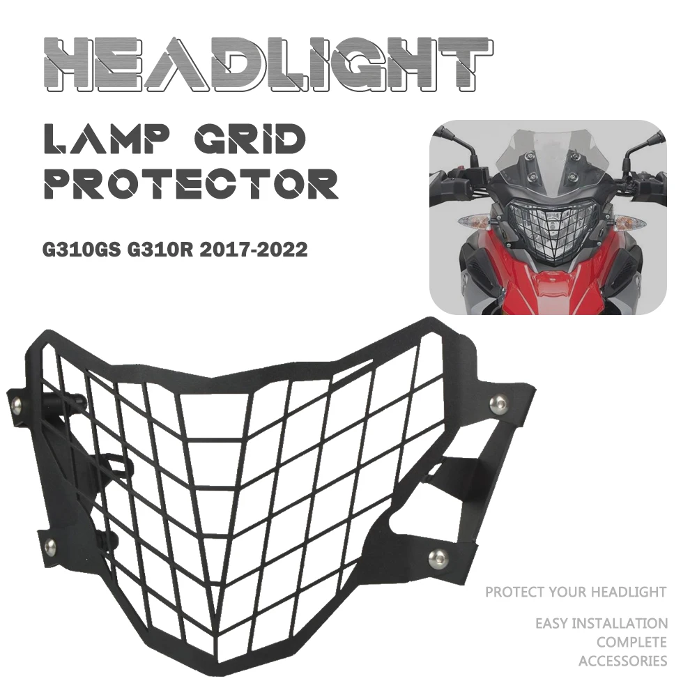 

FOR BMW G310GS G310R Motorcycle Headlight Protector Cover Grill Gurad G 310GS 310R G310 GS R 2017 2018 2019 2020 2021 Accessory