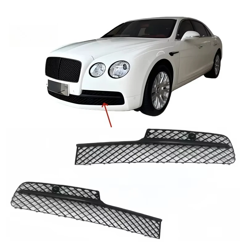 Фото OEM 4W0807647 4W0807648 Решетка бампера черная для Bentley Flying Spur 2013 2014 2015 №2