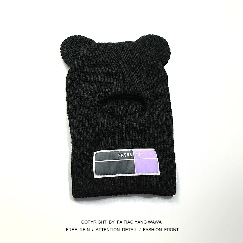 

Bear dark woolen hat