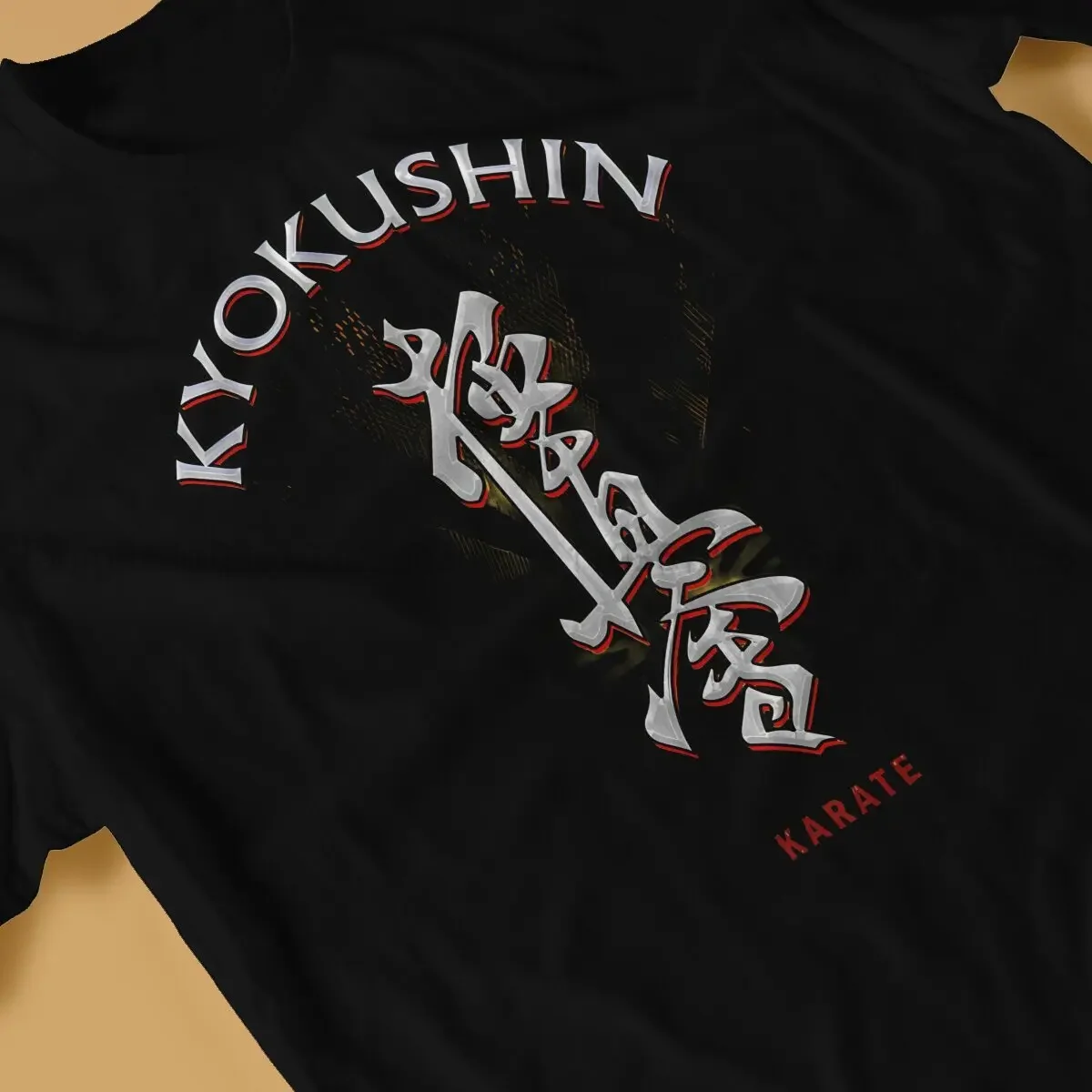 Новейшая Футболка Kyokushin для мужчин тенниска с темным круглым вырезом рубашка в