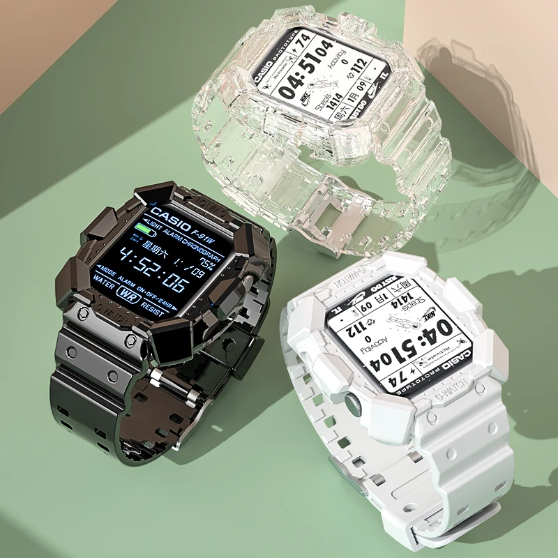 

Tpu Case+Band For Apple Watch Strap 44mm 40mm 42mm 38mm TPU Transparent Watchband For Iwatch Series 1 2 3 4 5 6 SE Cover