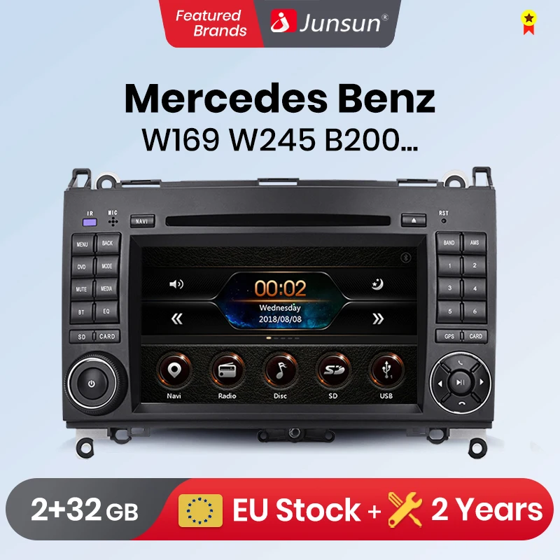 Автомагнитола Junsun 2 din dvd-плеер для Mercedes Benz B200 класс A B W169 W245 Viano Vito W639 Sprinter W906 Android 10