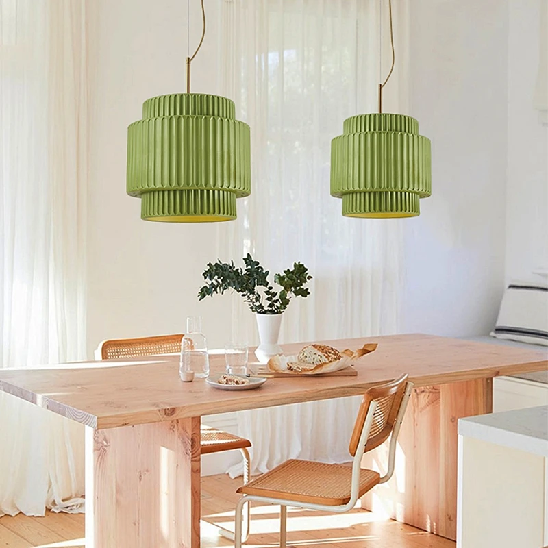 

Tristan Ceramic Pendant Light Designer Cream Resin White Green Lamp Dining Room Bedroom Bedside Coffee Decoration Light