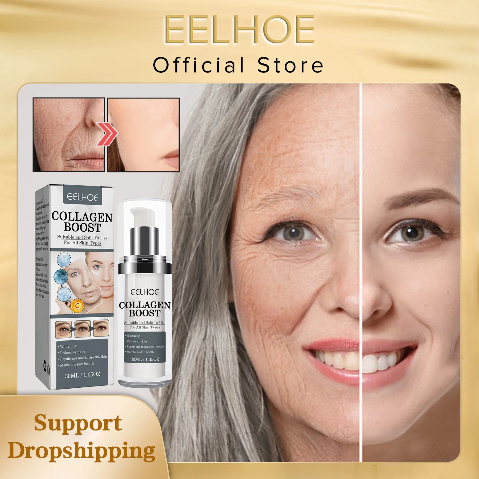 

Крем для лица против морщин, с гиалуроновой кислотой