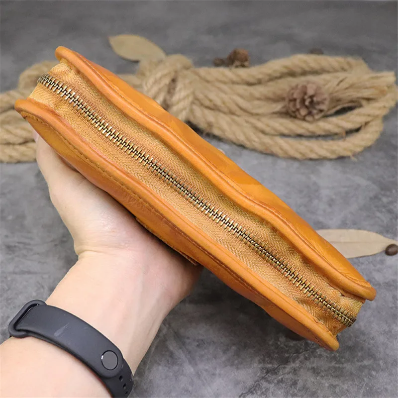 Ретро модельер натуральная кожа мужской женский клатч высококачественный