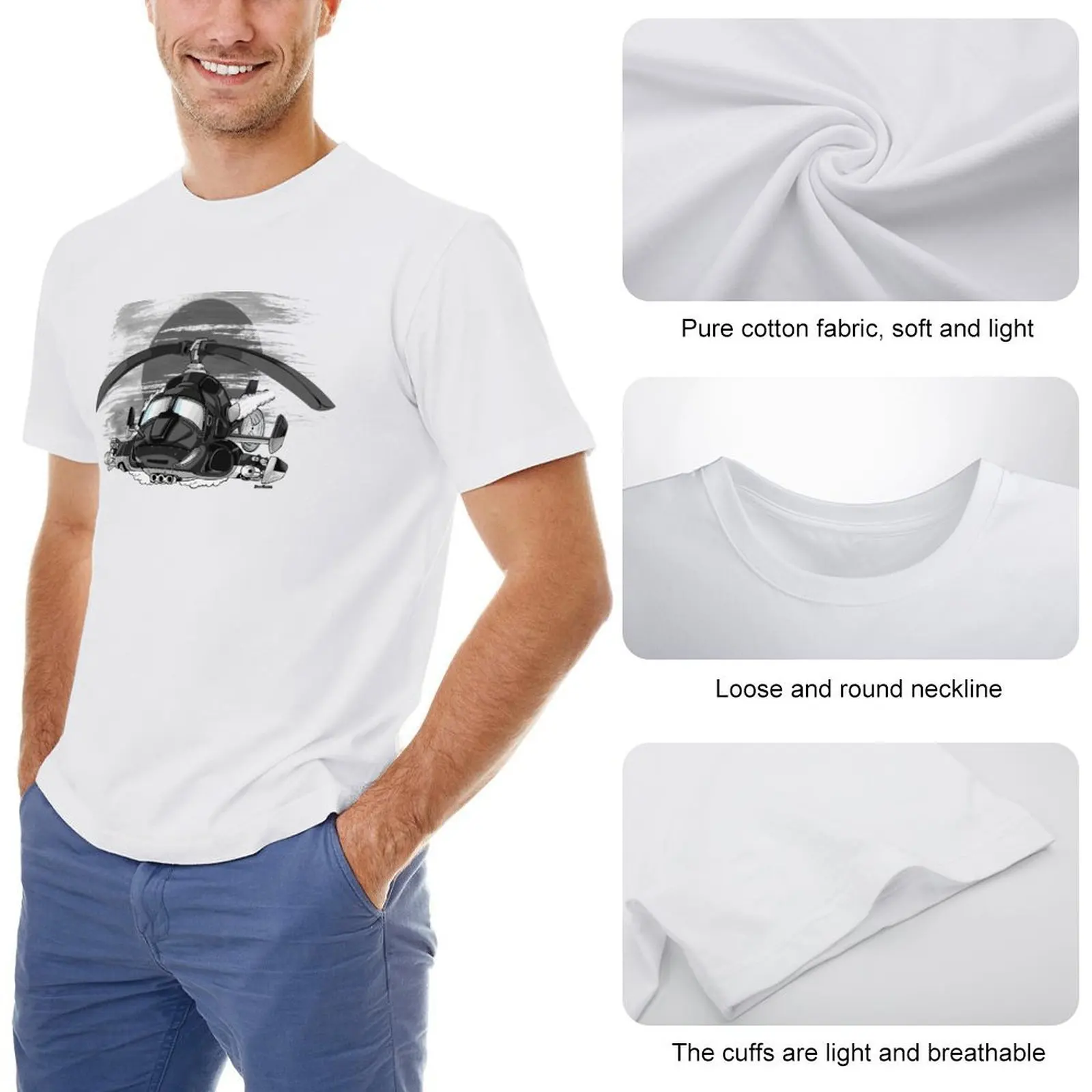 Футболка Airwolf TV Series Bell 222 Helicopter Digirods Cartoon Art футболка большого размера эстетичная