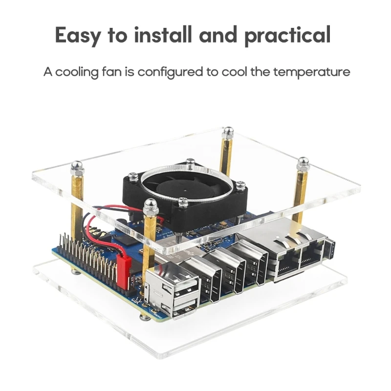 Прозрачный чехол для OrangePi 5 акриловый многослойный корпус