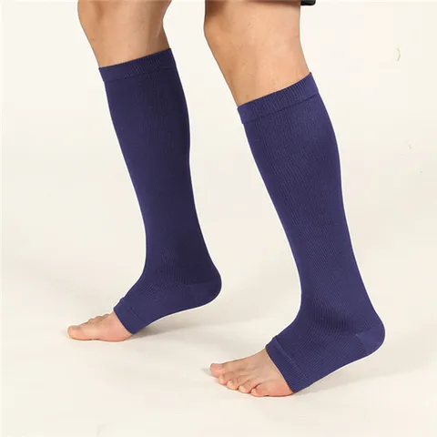 Compression Socks Knee High Open Toe Support Socks 18-21MM Fitness Running Leggings Stovepipe Sock
