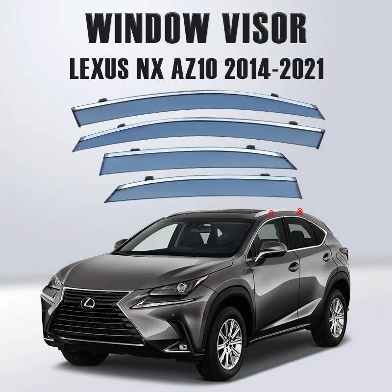 Козырек для окон Lexus NX AZ10 AZ20 2014-2023, тенты для навеса, дефлектор для боковых окон, защита от солнца и дождя, автомобильные аксессуары, автозапчасти Козырек для окон Lexus NX AZ10 AZ20 2014-2023, тенты для навеса, дефлектор для боковых окон, защита от солнца и дождя, автомобильные аксессуары, автозапчасти