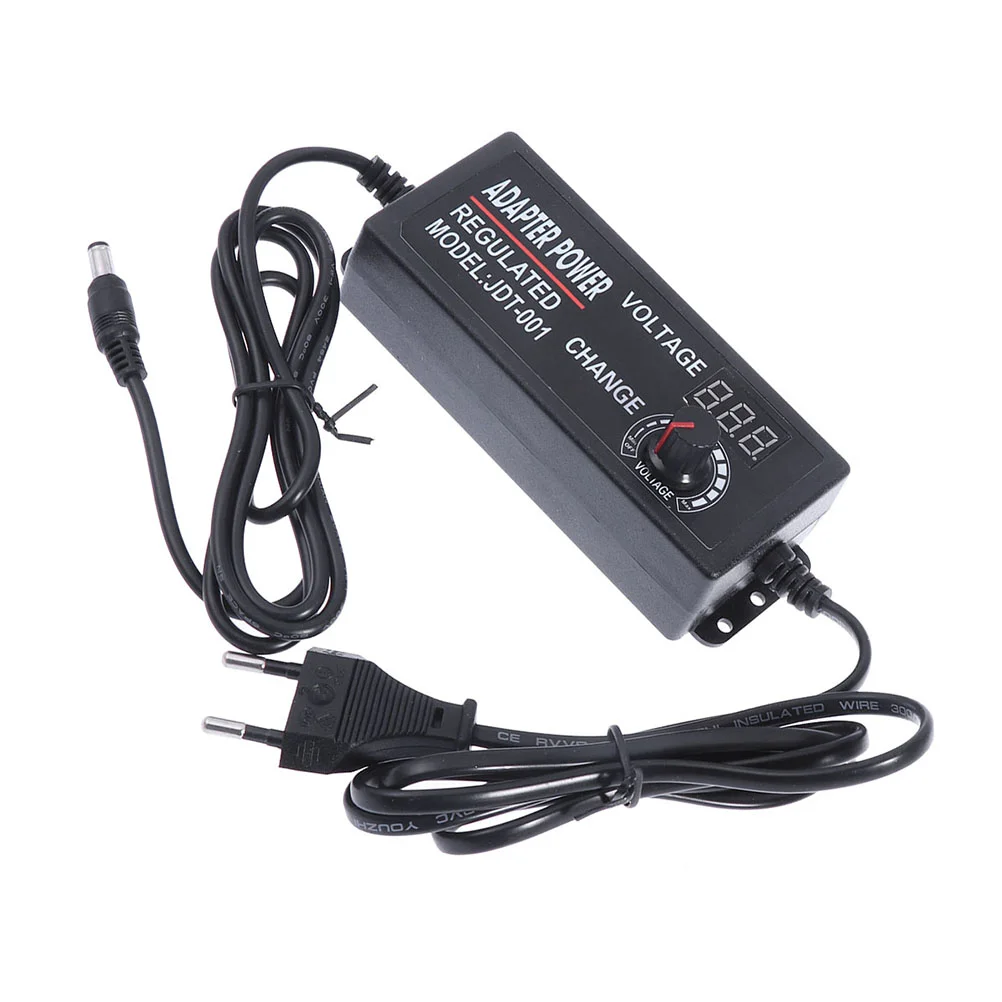 

3-12V 5A 60W Adjustable Plug Power Supply Adapterss Engine ​​Controller Digital Screen with EU Plug