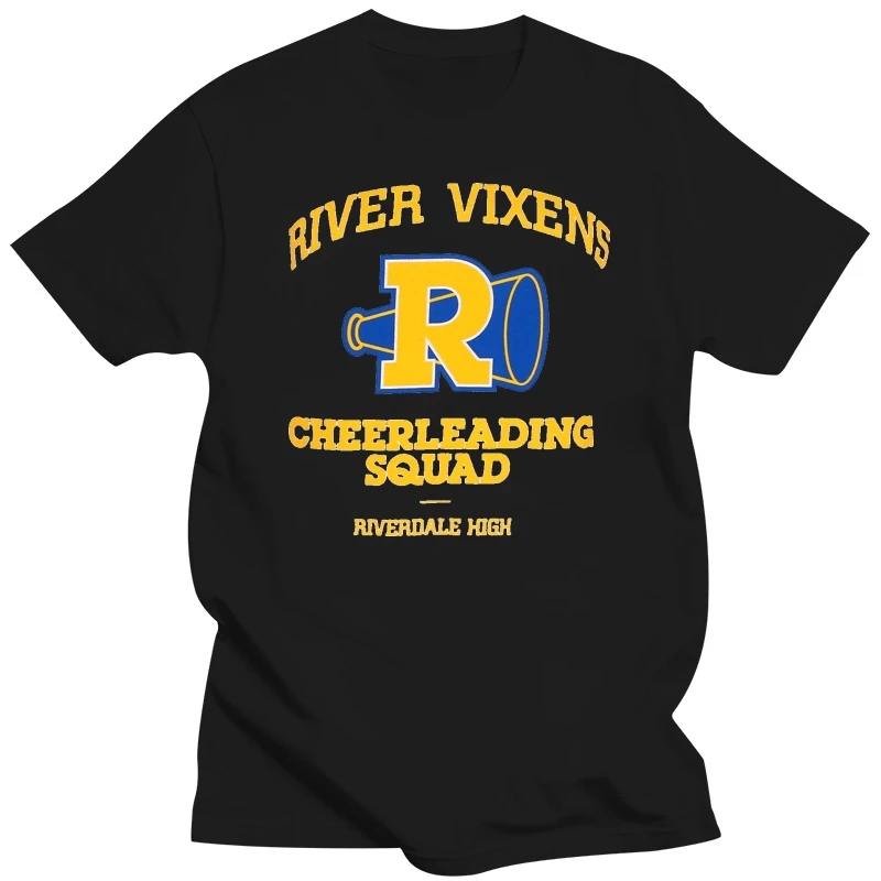 

male tee-shirt graphic t shirts OFFICIAL ARCHIE COMICS RIVERDALE RIVER VIXENS CHEERLEADING SQUAD WHITE T SHIRT