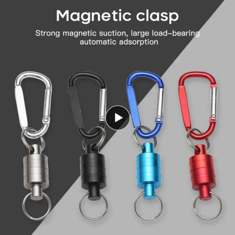 

Strong Magnetic Carabiner Aluminum Alloy Keychain Outdoor Camping Climbing Quick Release Snap Clip Lock Buckle Fishing Tool Hot